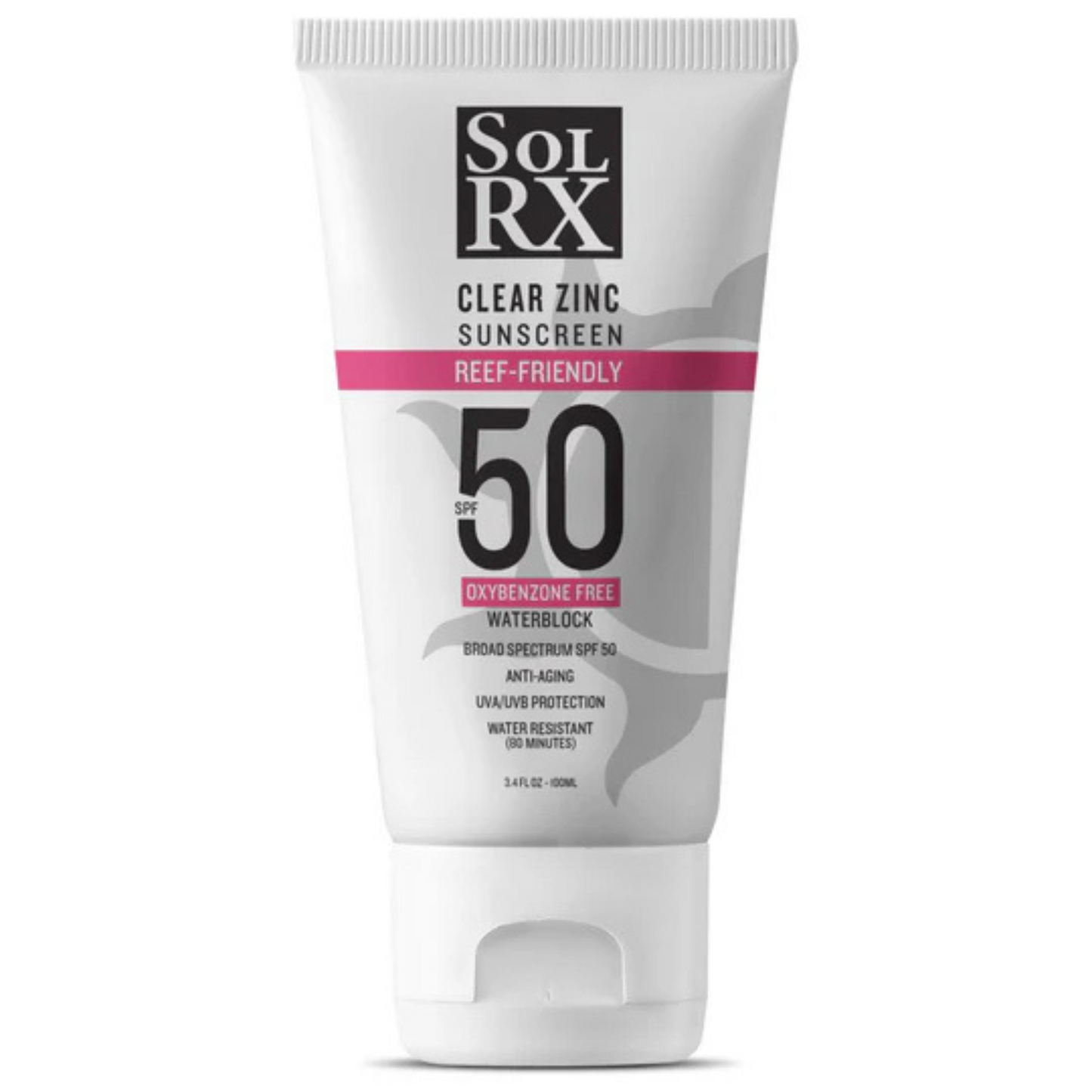 SolRX MINERAL SPF 50 Zinc Sunscreen - Oxybenzone Free (3.4oz)